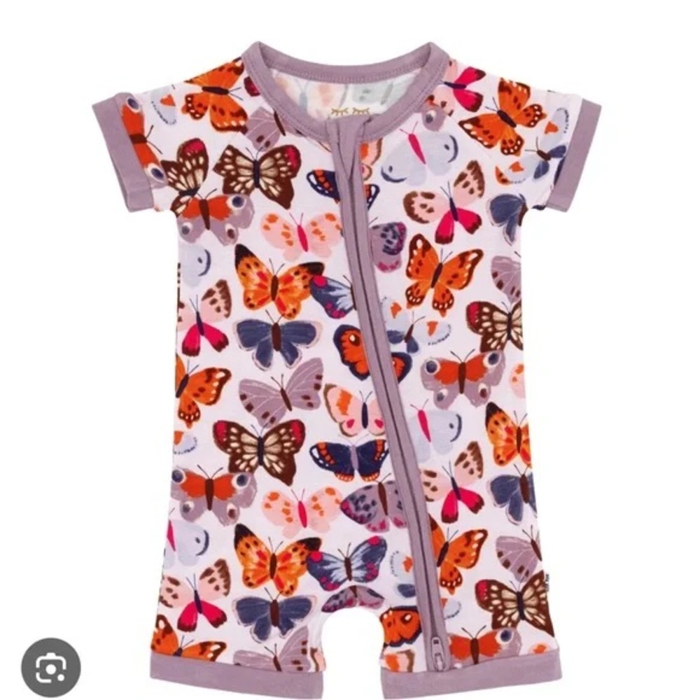 NWT Little Sleepies 6-12M Shorty Zippy Butterflies